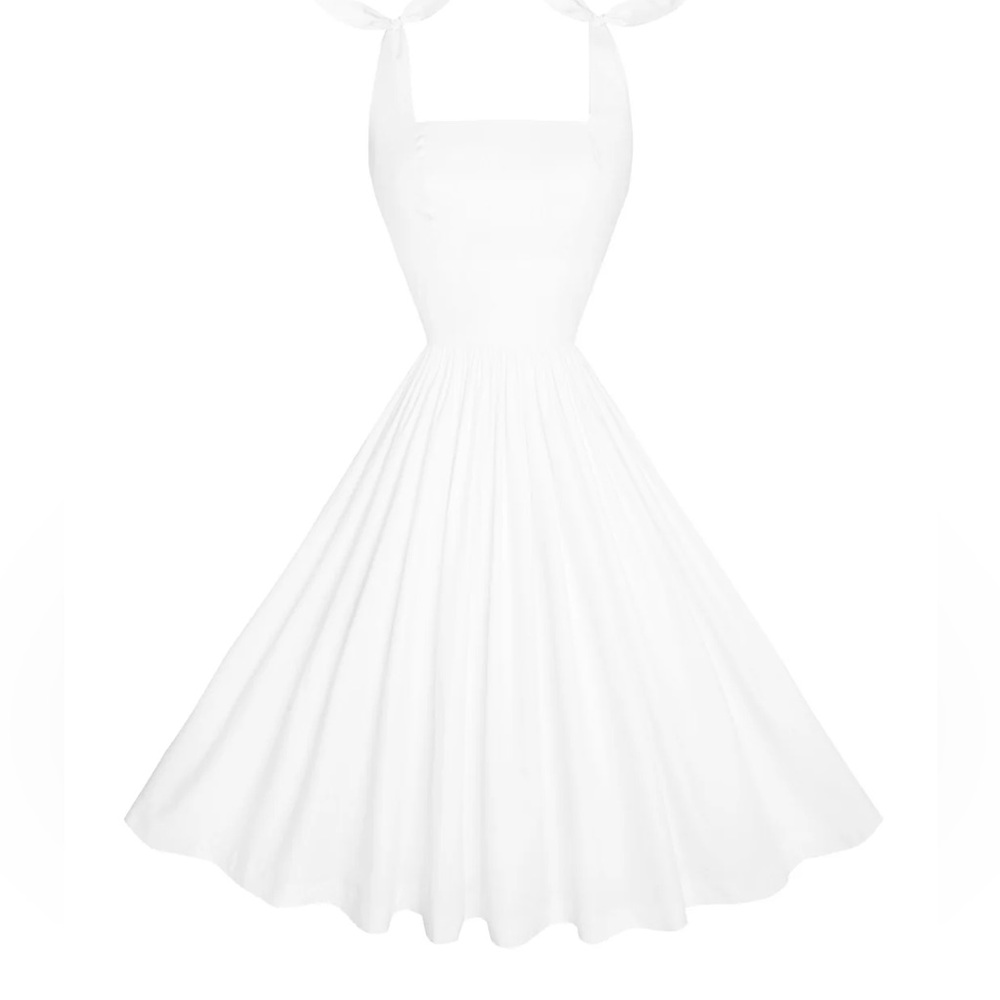 Hearts and Found Gilda Dress in White Cotton.